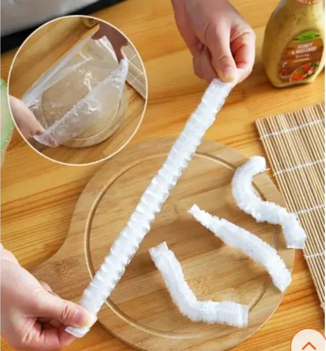 Picture of 30 Pack instant Food Covers, Plastic Stretch, Bowl Covers, Food Storage Covers Lids, Universal Elastic Stretch Polyethylene Bowl Lids Reusable Elastic Food Covers Kitchen Supplies for Fruit/Vegetable/Meat/Food  