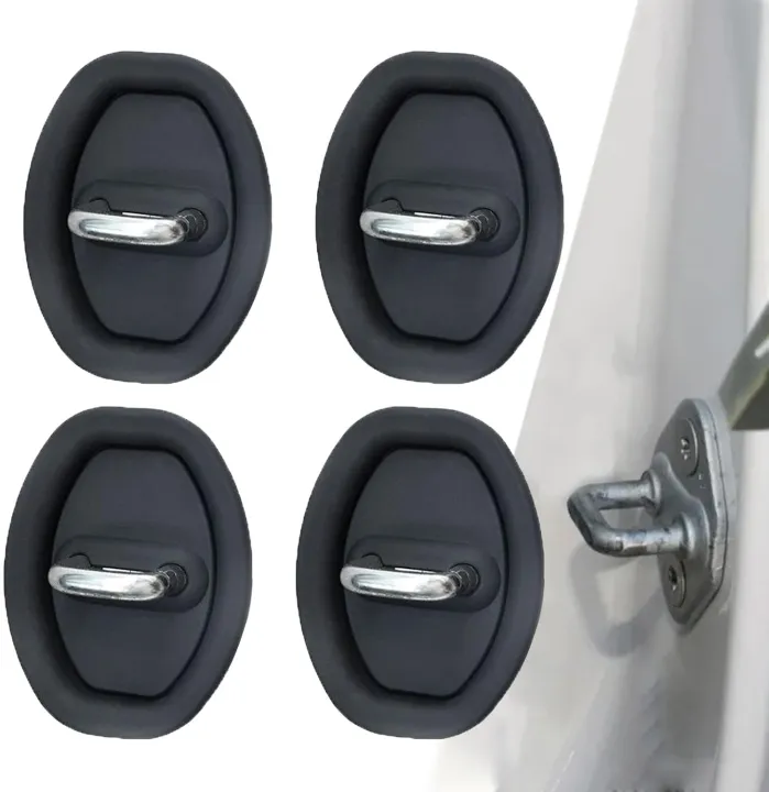 Picture of 4Pcs Car Door Latch Guard Protective Cover, Car Door Lock Latches Shock Cover, Universal Protection Latches Covers, Vehicle Doors Locks Guard Stopper Set  