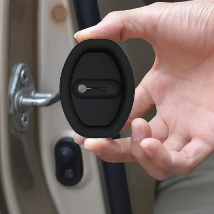 Picture of 4Pcs Car Door Latch Guard Protective Cover, Car Door Lock Latches Shock Cover, Universal Protection Latches Covers, Vehicle Doors Locks Guard Stopper Set  