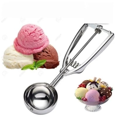 Picture of Cream Scoops with Trigger, Stainless Steel Handle Scoop for Cookies, Fruit, Meatballs, Mashed Potatoes, Melon Balls, Muffins (6cm)  