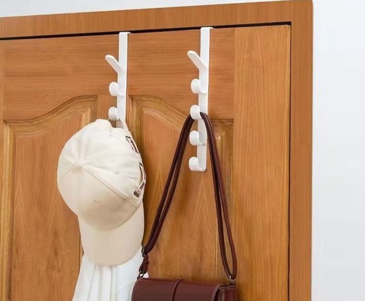 Picture of 1 Pcs Hook rack behind the door punching-free wall hanger hanger strong wall hanging bedroom simple coat storage rack Multicolor 