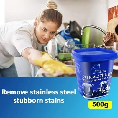 Picture of Kitchen Cookware Korean Cleaner Stainless Steel Cleaning Paste Multi-Purpose Cleaner & Polish Cleaning Gel for Removing Rust 500 gm  