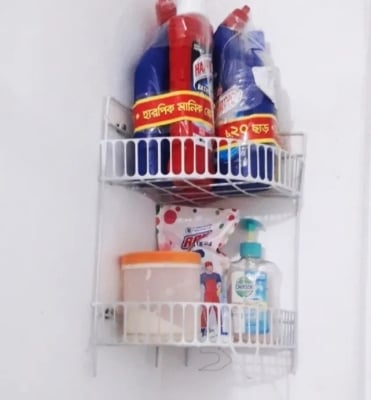 Picture of wall mounted Flower stand metal flower shelf wall decorations rack White 