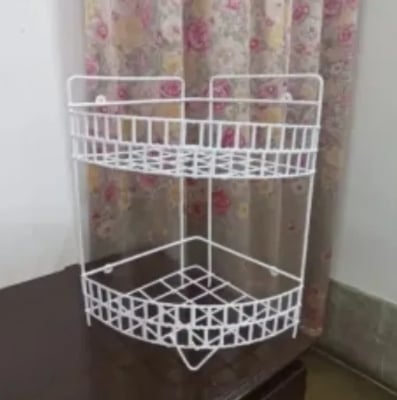 Picture of wall mounted Flower stand metal flower shelf wall decorations rack White 