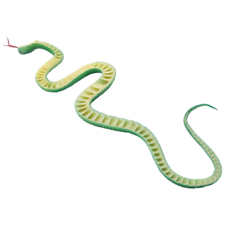 Picture of Realistic Snake Model Toy, 2Pcs Rubber Elastic Python Action Model Lifelike Snake Toy Figurines Prank Props Stress Relif Toys Educational Toys Birthday Gift for Kids Multicolor 