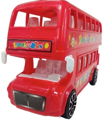 Picture of Plastic Model bus Double decker bus toy multicolor push and go bus toy multiexel model bus Multicolor 