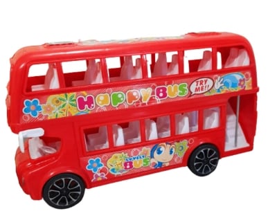 Picture of Plastic Model bus Double decker bus toy multicolor push and go bus toy multiexel model bus Multicolor 