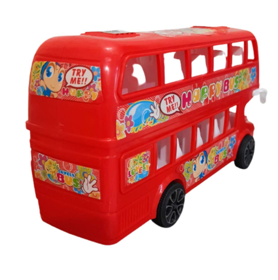 Picture of Plastic Model bus Double decker bus toy multicolor push and go bus toy multiexel model bus Multicolor 