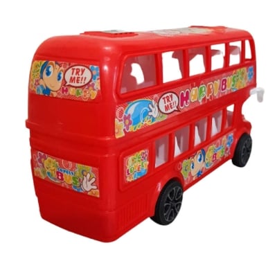 Picture of Plastic Model bus Double decker bus toy multicolor push and go bus toy multiexel model bus Multicolor 