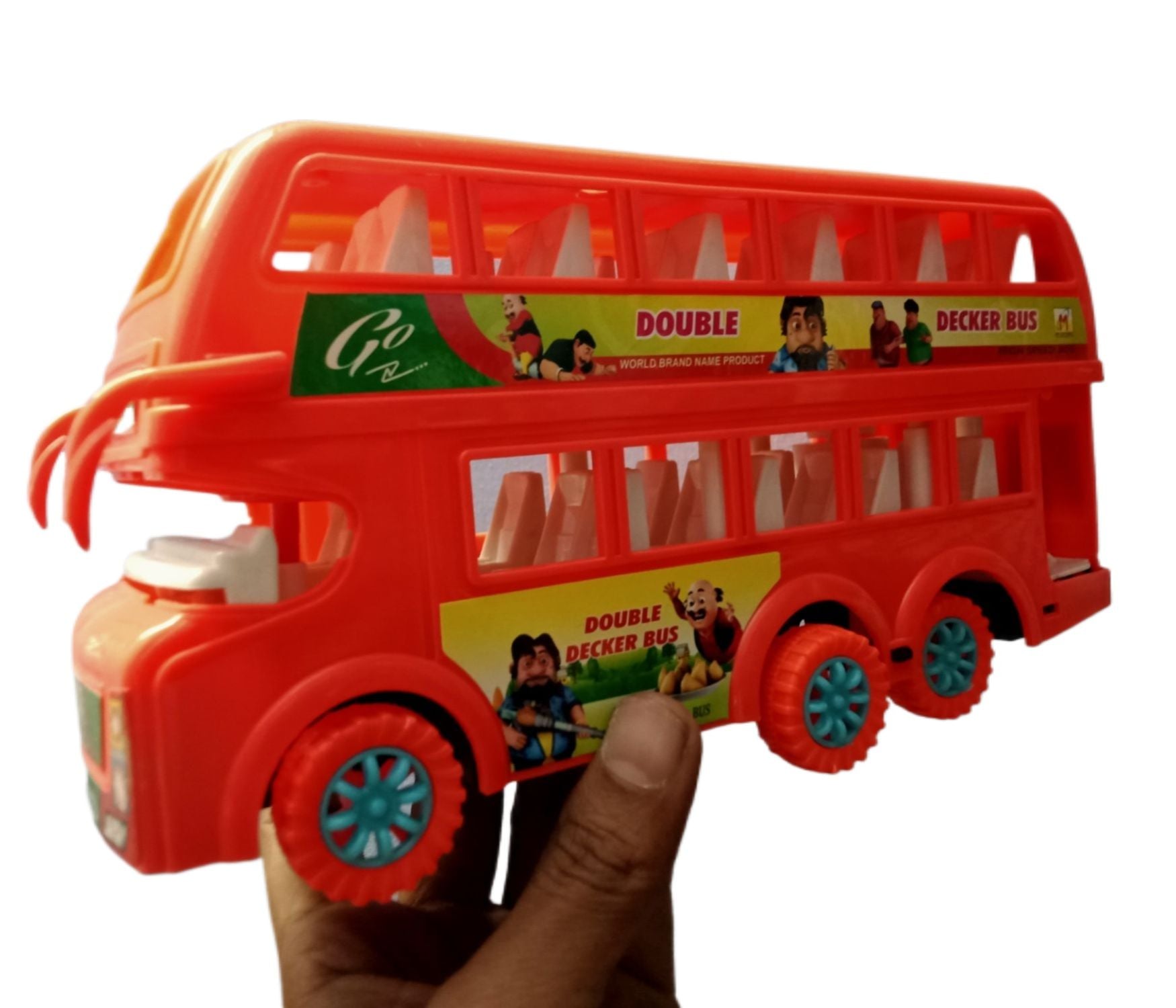 Picture of Plastic Model bus Double decker bus toy multicolor push and go bus toy multiexel model bus Multicolor 