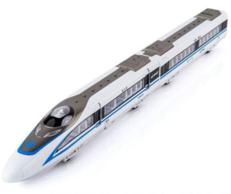 Picture of Train Toy, Vibrant Body Graphics, Pull Back Action Train, White & Blue, Age 3+ Years Multicolor 