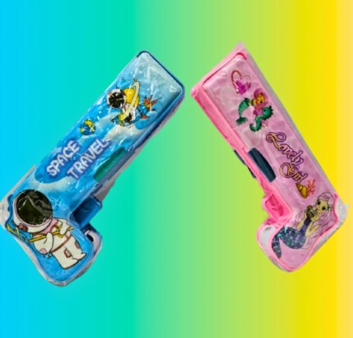 Picture of  Double side G-un Pencil case School|Geometry|Stationery|Pencil Box with Sharpener Multicolor 