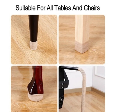 Picture of 1 Pcs (2.5 cm x 4 m) Home Office Universal Chair Leg Covers and Table Leg Protective Pads,Sound off Reduce Noise Anti-slip and Wear-resistant Floor Mats for Tables and Chairs Brown 