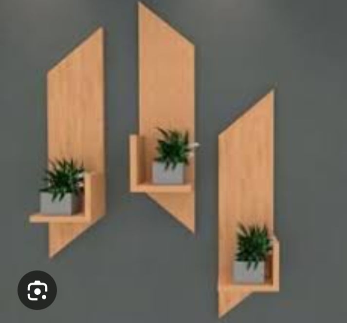 Picture of 1Pcs Wall Hanging Modern Flower Vases.  Wall Decorative Showpiece Holder. Craft Items For Wall, Home Decorative Flower Vase Brown 