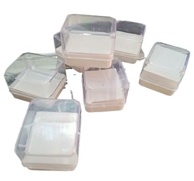 Picture of 6Pcs Mini Plastic Beads Storage Box Transparent Jewelry Storage Case Mini Clear Jewelry Box Organizer with Lid, Square Earplug Pill Storage Box Case for Small Items Bead Makeup Craft Project Containers  