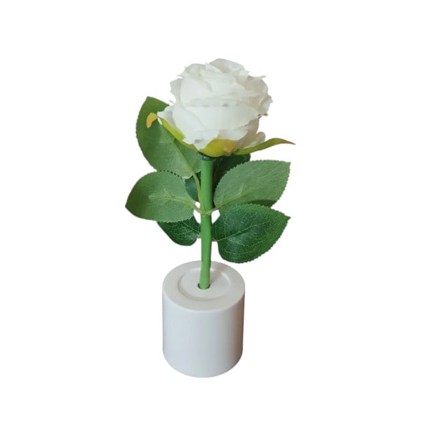 Picture of Rose candle Flower With Vase led Light Multicolor 