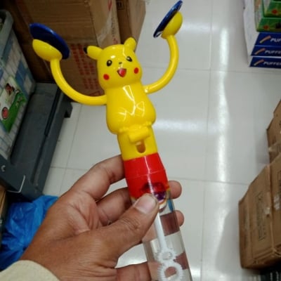 Picture of Pikachu Cartoons Toy with bouble Sale Hand for Kids Gift Yellow 