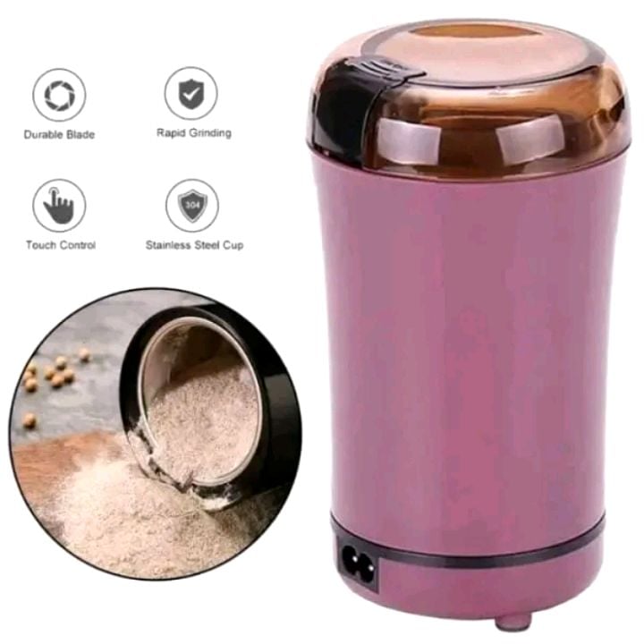 Picture of Mini Electric Coffee Grinder Coffee Grain Beans Spices Nuts Powder Mill Home Kitchen Black 