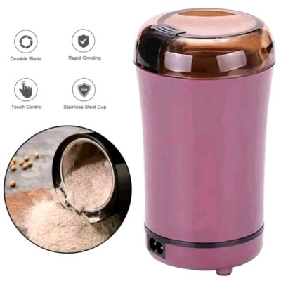Picture of Mini Electric Coffee Grinder Coffee Grain Beans Spices Nuts Powder Mill Home Kitchen Black 