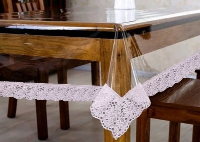 Picture of Transparent Table Cover Waterproof, Spill-Proof, Oil-Proof, Heat-Proof, Easy Wipe Clean, 0.15mm Thickness for Home, Office Dining Table( 60 X 90 Inch)