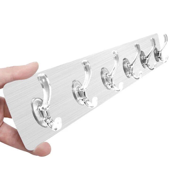 Picture of 1pcs acrylic hook plastic clothes hangers plastic hooks for hanging wall mounted coat rack wall hanger hooks rack wall coat hanger Multicolor 