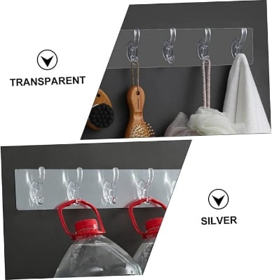 Picture of 1pcs acrylic hook plastic clothes hangers plastic hooks for hanging wall mounted coat rack wall hanger hooks rack wall coat hanger Multicolor 