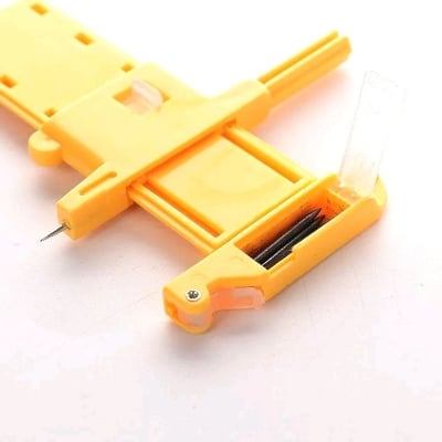 Picture of Compass Circle Cutter, Rotary Precision Cutting Circles for Paper Cardboard Rubber Leather Craft Tool Yellow 