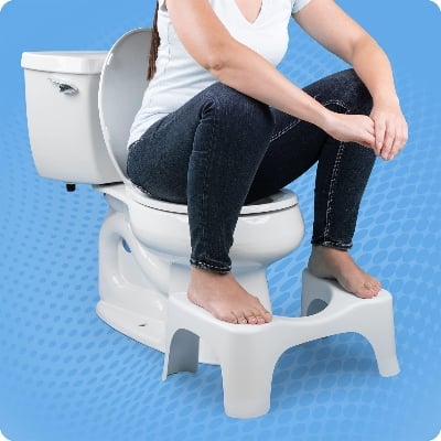 Picture of Dr's Advise Perfect Posture Plastic Squat Potty Step Stool for Western Toilet Scientific Angle, Anti-Slip, Anti-Constipation Multicolor 