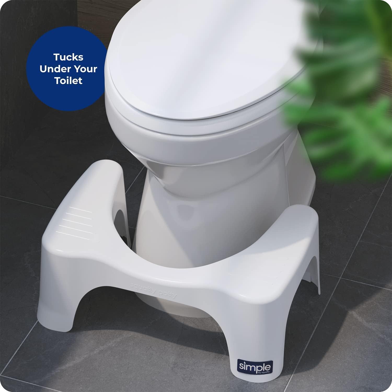 Picture of Dr's Advise Perfect Posture Plastic Squat Potty Step Stool for Western Toilet Scientific Angle, Anti-Slip, Anti-Constipation Multicolor 