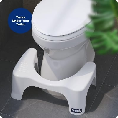 Picture of Dr's Advise Perfect Posture Plastic Squat Potty Step Stool for Western Toilet Scientific Angle, Anti-Slip, Anti-Constipation Multicolor 