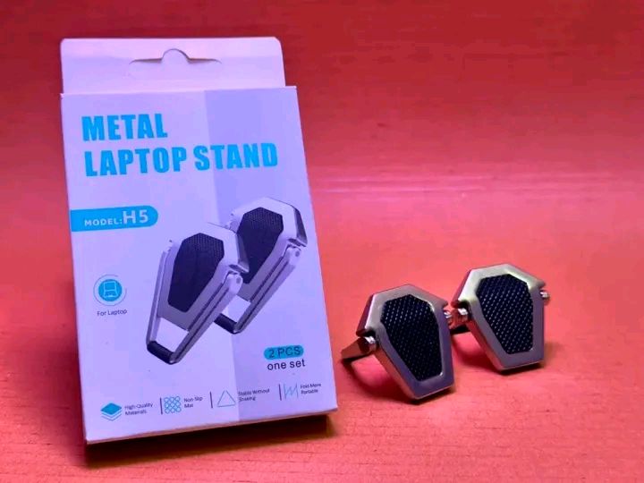 Picture of Laptop Folding Stand -Metal Foldable Portable Laptop Stand- For for Apple Macbook Pro Air Computer Accessories Silver 