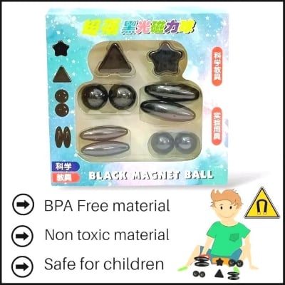Picture of 10 Scientific Tools Magnet Set Black Durable Educational Learning Kit Ideal for Kids Students Science Projects and Creative Classroom Activities Black 