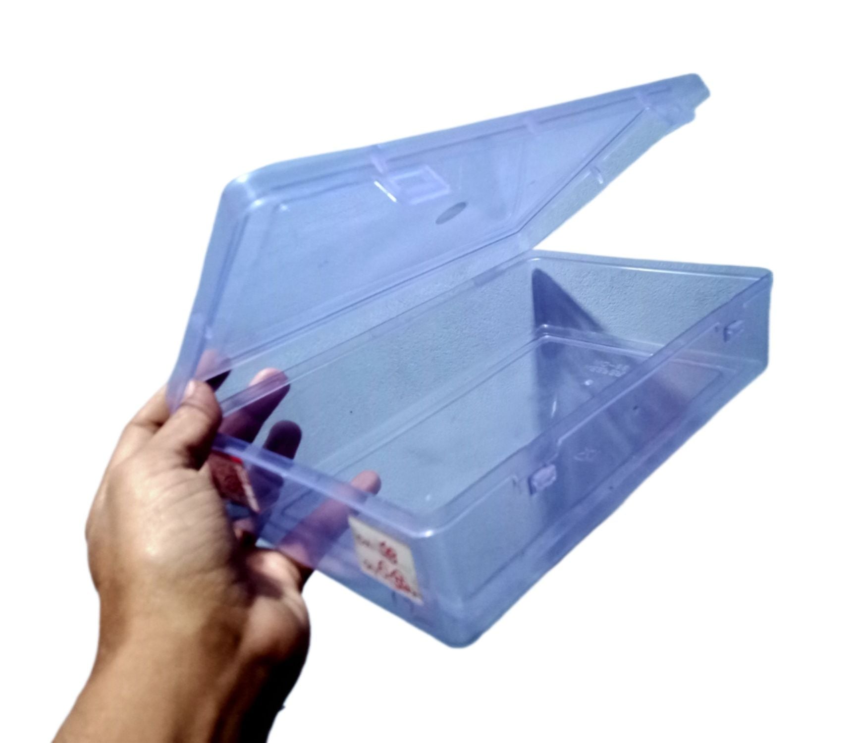 Picture of Square Plastic Clear Transparent With Lid Storage Box Collection Container Case  