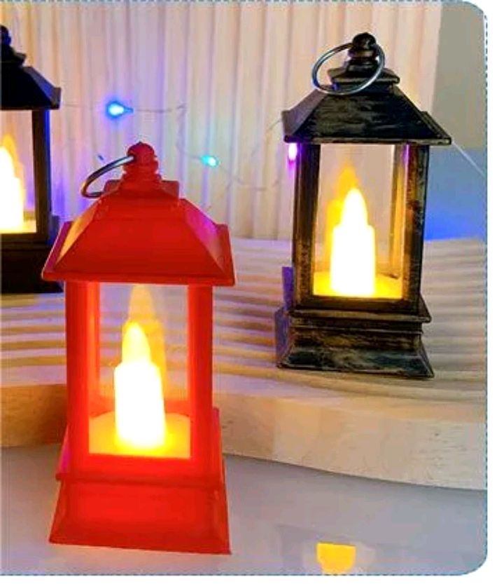 Picture of 1pcs Mini Lantern Lamps LED Light Lantern for Home Decoration Diwali & Christmas Smokeless Diwali Décor for Home Designer Lamp for Home Multicolor 