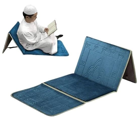 Picture of Luxury Relax Backrest Muslim Prayer Mat Carpet Islamic Recliner Chair Multicolor 