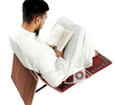 Picture of Luxury Relax Backrest Muslim Prayer Mat Carpet Islamic Recliner Chair Multicolor 