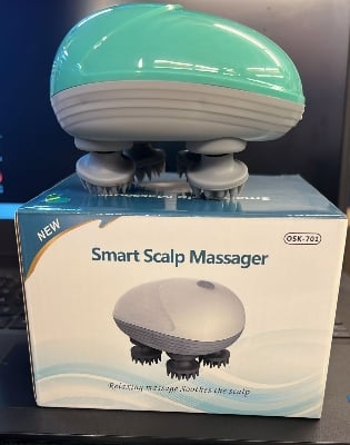 Picture of Scalp Massager Soft Silicone for Relaxing Scalp Massage, rechargeable Head Massager, and Hair Multicolor 