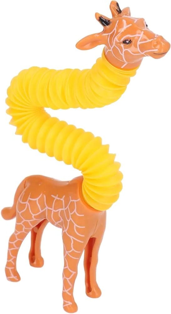 Picture of 2 Pcs Animal Pop tube Toy Giraffe Toy that can be expanded as desired. For children aged 3 to 5 years Multicolor 