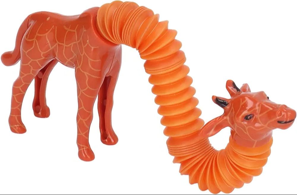Picture of 2 Pcs Animal Pop tube Toy Giraffe Toy that can be expanded as desired. For children aged 3 to 5 years Multicolor 