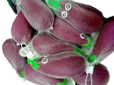 Picture of 1 PCS Toys Eggplant Stress Toy Soft Stress Ball Kids Sand Filled Toys Simulation Eggplant Models Rubber Toy for Kids Adults Party Supply  