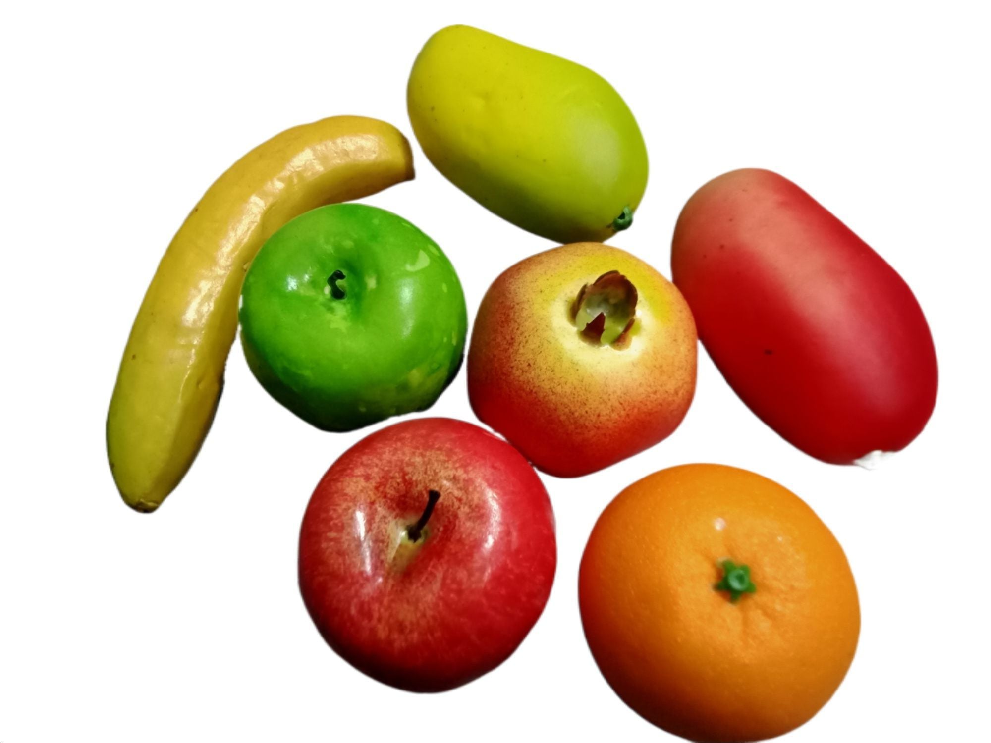 Picture of 10 Pcs Artificial Mixed Fruit Realistic Fake Fruit for Home Decoration Party Décor  Fake Food Display Home Party Kitchen Wedding Decoration Emulation Plastic Fruit Craft Lifelike Food Set Multicolor 
