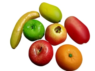 Picture of 10 Pcs Artificial Mixed Fruit Realistic Fake Fruit for Home Decoration Party Décor  Fake Food Display Home Party Kitchen Wedding Decoration Emulation Plastic Fruit Craft Lifelike Food Set Multicolor 