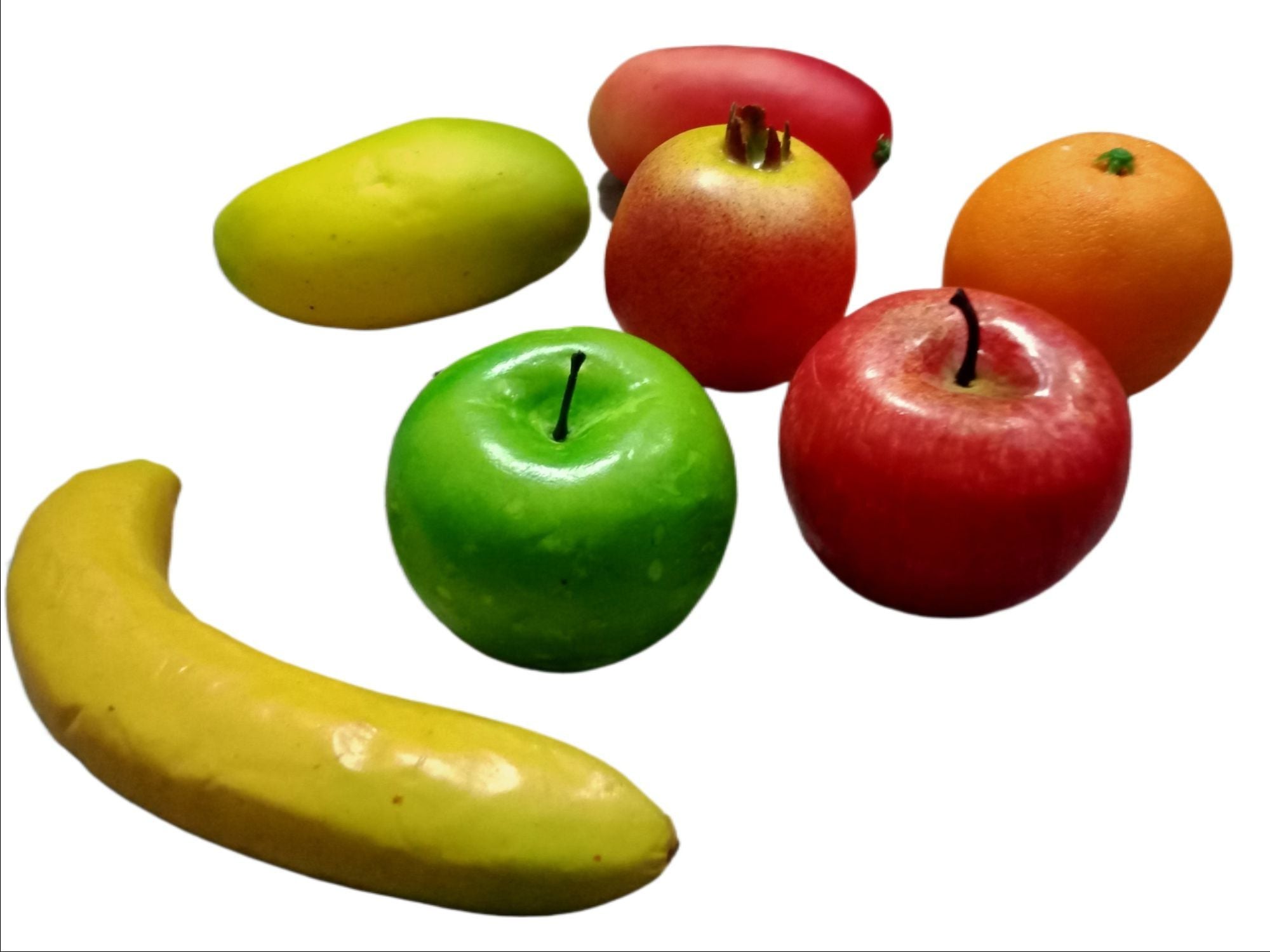 Picture of 10 Pcs Artificial Mixed Fruit Realistic Fake Fruit for Home Decoration Party Décor  Fake Food Display Home Party Kitchen Wedding Decoration Emulation Plastic Fruit Craft Lifelike Food Set Multicolor 