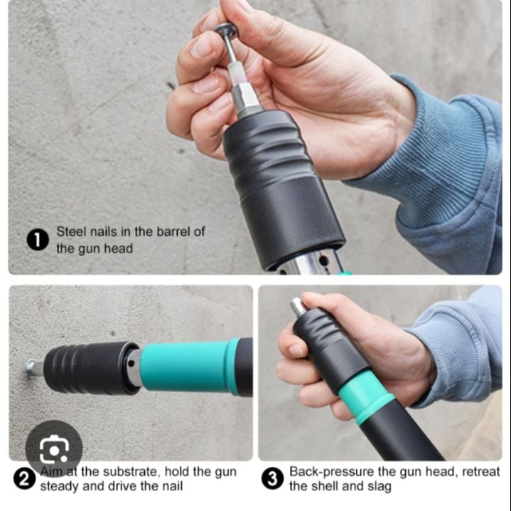 Picture of Steel Nail Tool Nail Wall Tool for Cement Concrete Wall Heavy Duty Fast Hitting Rivet for Versatile Installation on Brick, Concrete & Wood Multicolor 