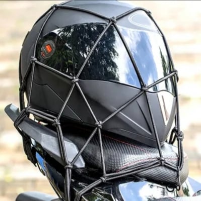 Picture of Universal Cargo Net Motorbike Helmet Mesh Storage Motorcycle Helmet-Black