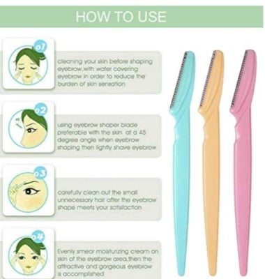 Picture of Hair Removal Razor for women & Girls [ Pack of 3 ] Multicolor 