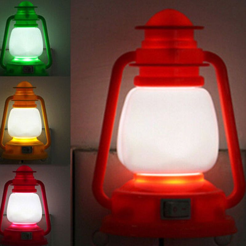 Picture of 2 Pcs Vintage Lantern Lamp Night Light For Bedroom Party Mini LED Night Lamp Multicolor 1 PCS 