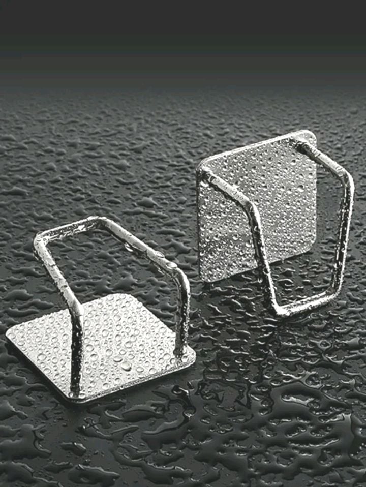 Picture of 1 piece Adhesive Sponge Holder Quick Drying Kitchen Sink Sponge Holder Stainless Steel Waterproof Sponge Holder for Kitchen Accessories Silver 