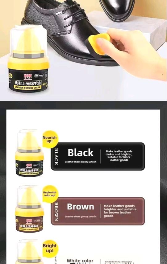Picture of Shoe Color Polish, Leather Repair Cream, Liquid Shoe Polish, General Leather Shoe Polish, Nursing Shoes, Lanolin Cream, Waterproof Shoe Care Kit for Shoe Care Black 