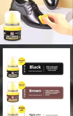 Picture of Shoe Color Polish, Leather Repair Cream, Liquid Shoe Polish, General Leather Shoe Polish, Nursing Shoes, Lanolin Cream, Waterproof Shoe Care Kit for Shoe Care Black 